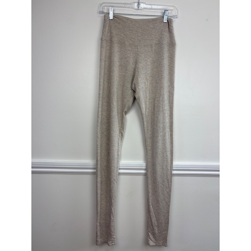 Bleusalt Lounge Yoga Leggings Size 3 (L 10/12) Oatmeal Wide Waistband Super Soft